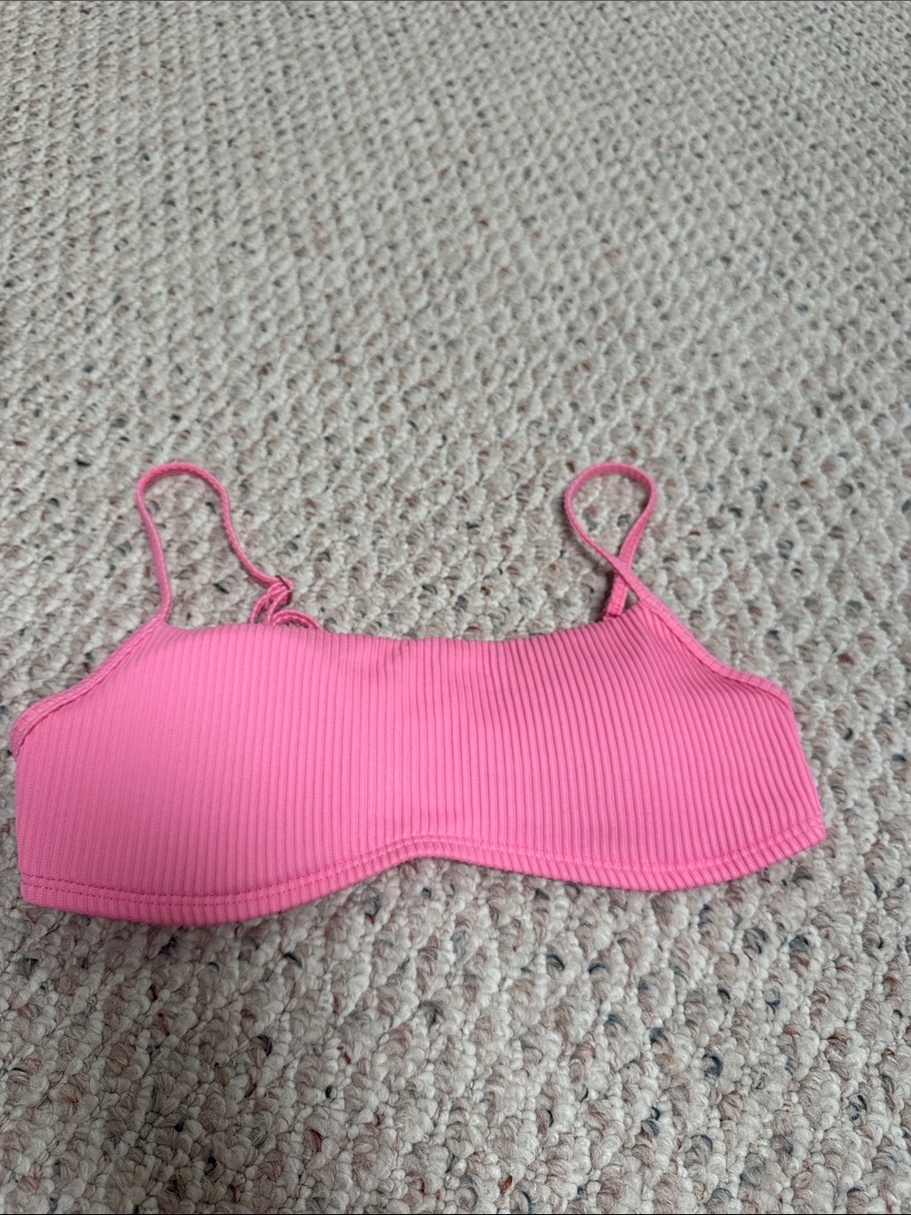 Hollister Pink Ribbed Bikini Top